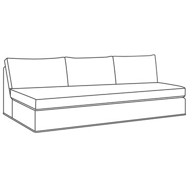 Cannon Armless Sofa