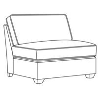 Cornerstone Armless Chair N Half