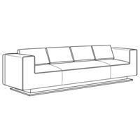 Tatami Large Sofa - Metal Base