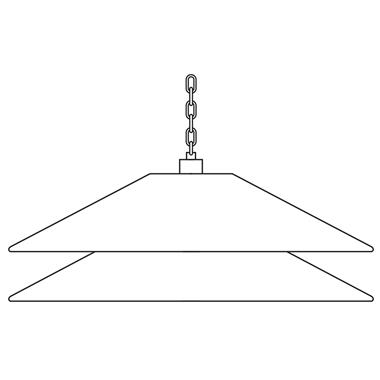Halo Double Shade 18" Shallow Pendant - Soft Brass/Plaster Shade