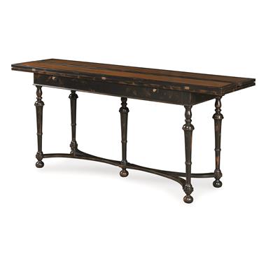 rustic flip top console table